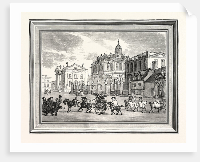 View of the Sheldonian Theatre Printing House Etc. At Oxford Broad Street UK by Anonymous