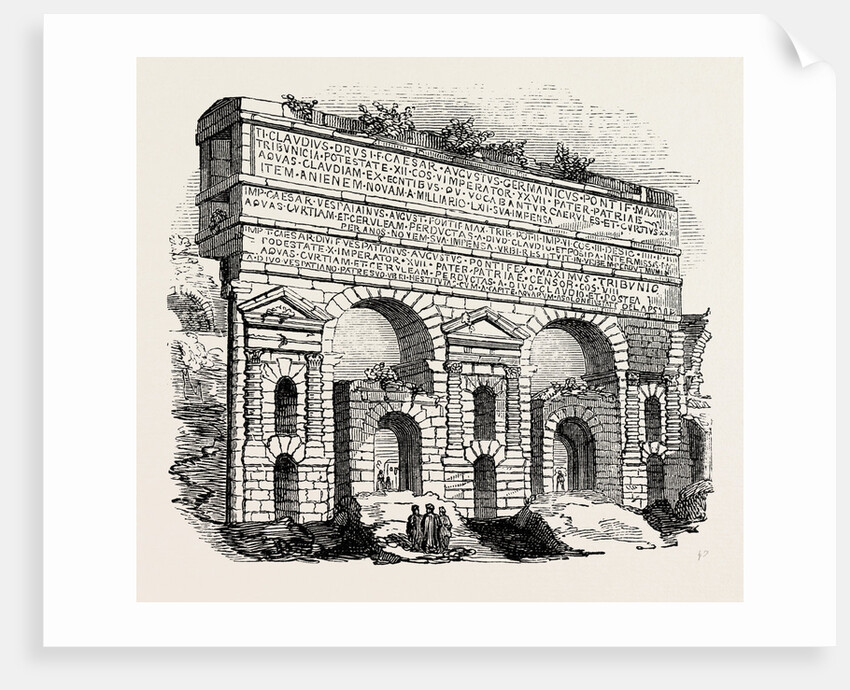 Portion of the Claudian Aqueduct. Rome Italy by Anonymous