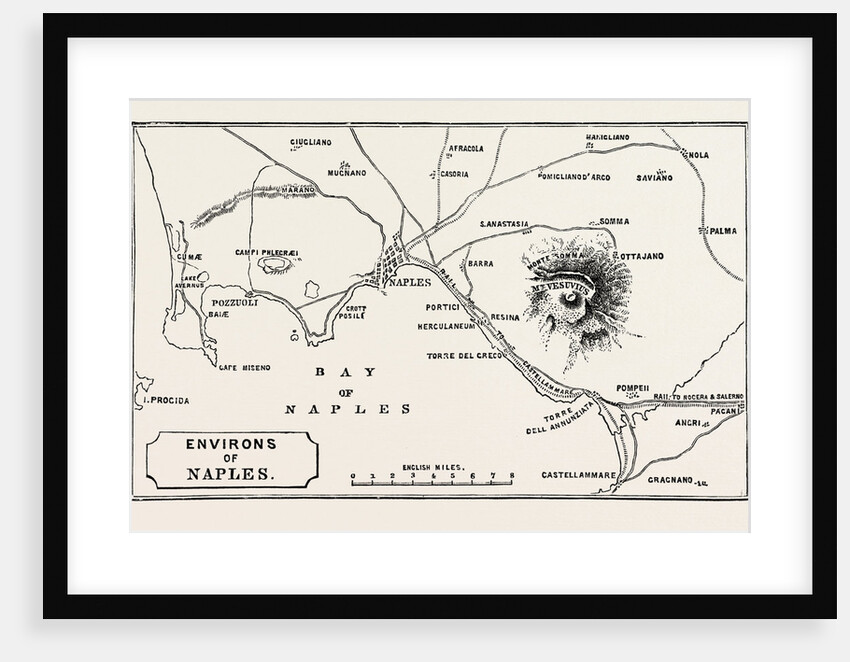 Map of Environs of Naples by Anonymous