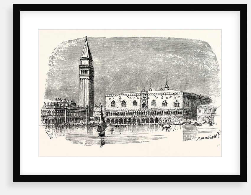 Campanile of St Mark's and Palace of the Doges Venice by Anonymous