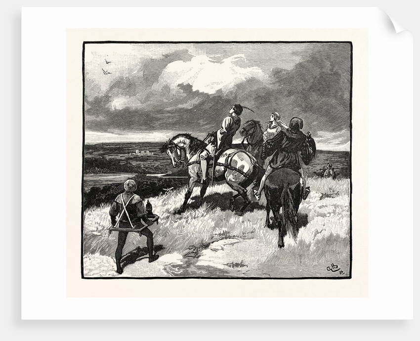 Hawking Party in the Eleventh Century. by Anonymous