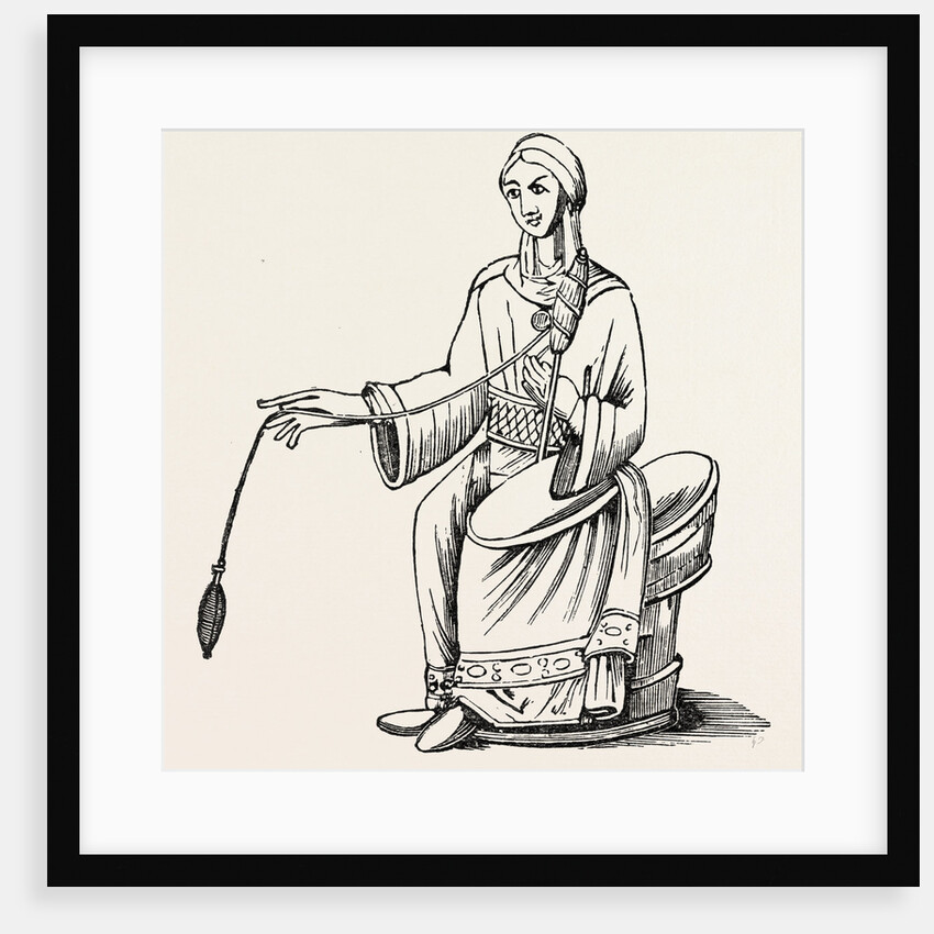 Woman Spinning. by Anonymous