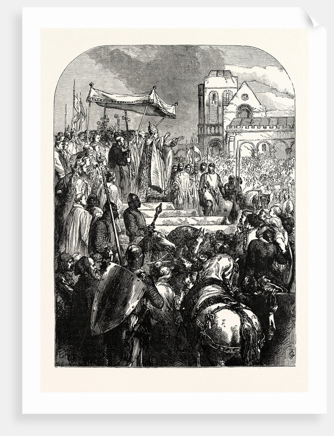 Pope Urban II. Preaching the First Crusade in the Market Place of Clermont by Anonymous