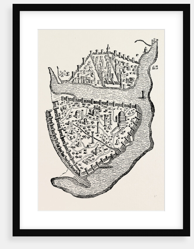 Bird's-Eye View of Christian Constantinople Istanbul by Anonymous