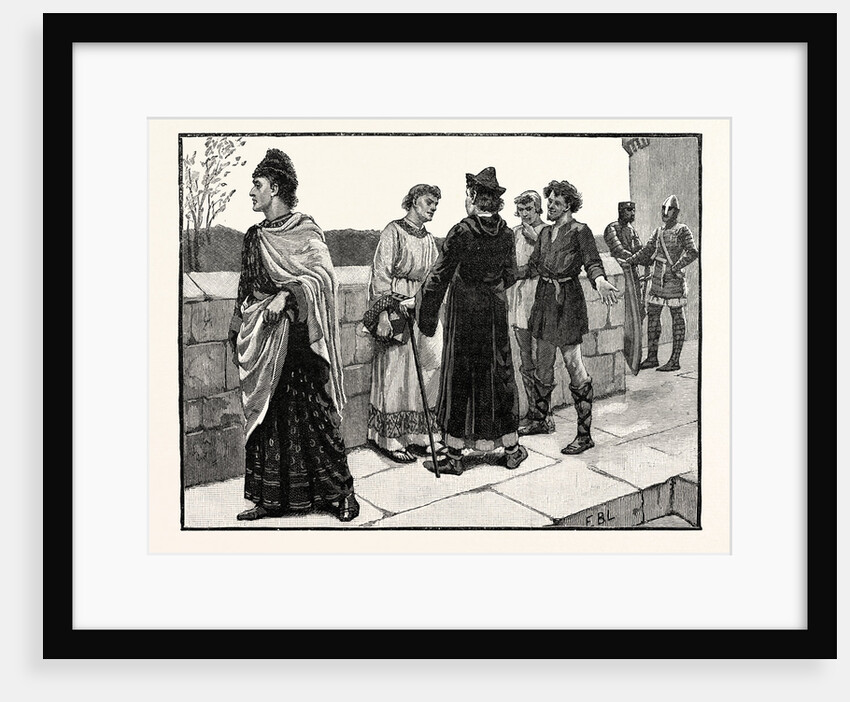 English Costumes in the Time of Henry II Noble Churchman Yeoman Peasants Soldiers by Anonymous