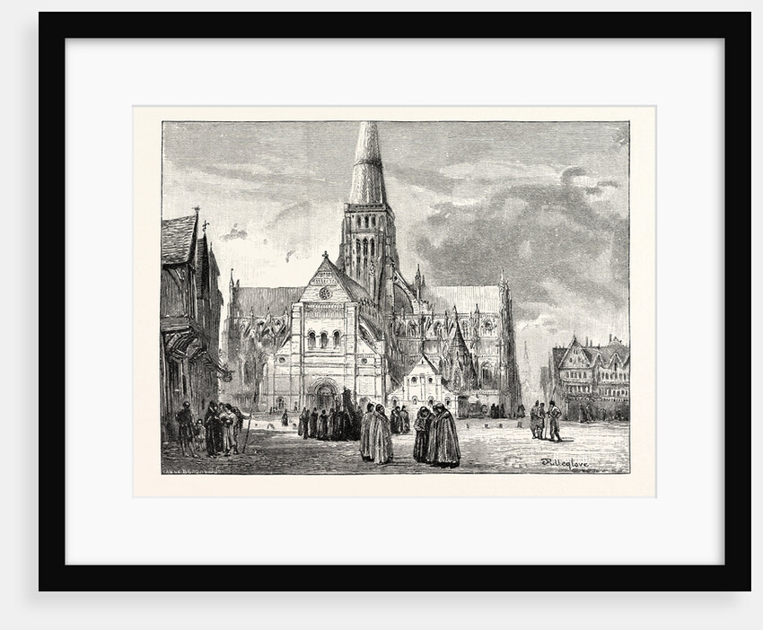 South-West View of Old St. Paul's Showing the Chapter-House London by Anonymous