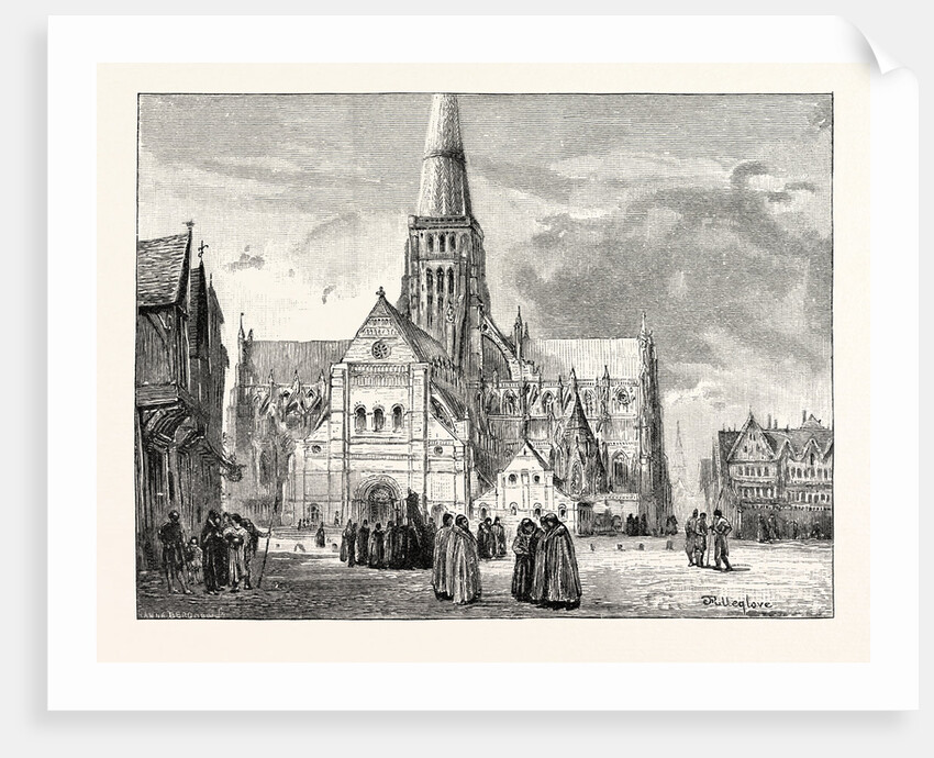 South-West View of Old St. Paul's Showing the Chapter-House London by Anonymous