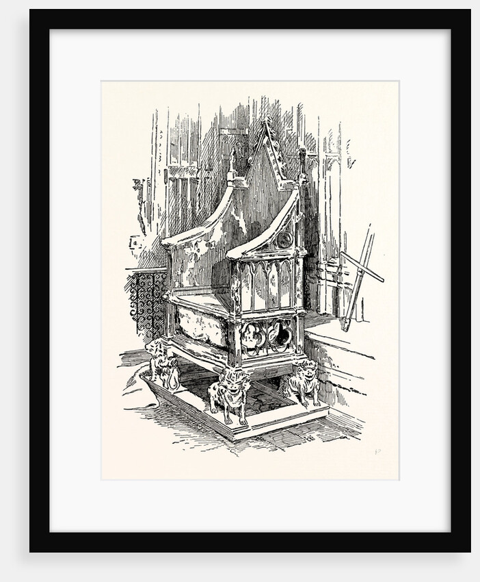 The Coronation Chair and Stone of Destiny Westminster Abbey by Anonymous