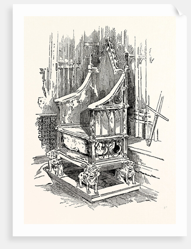 The Coronation Chair and Stone of Destiny Westminster Abbey by Anonymous