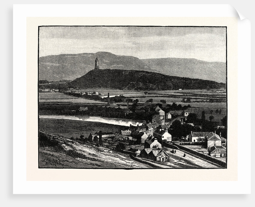 The Abbey Craig and Wallace Monument Near Stirling with the Ochil Hills. by Anonymous