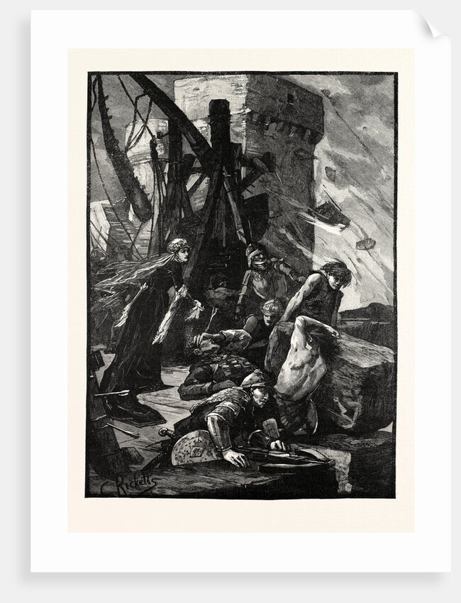 Black Agnes at the Siege of Dunbar Castle by Anonymous