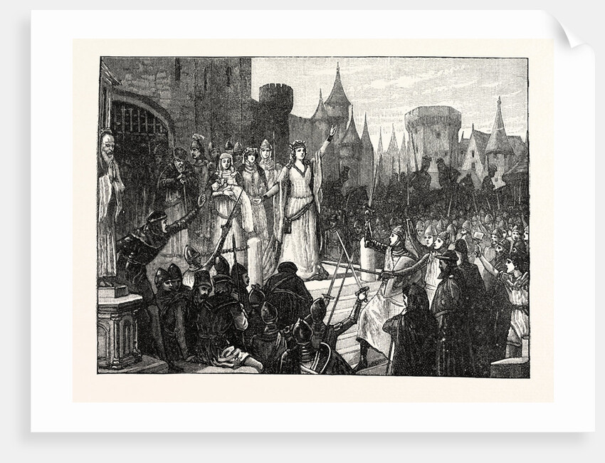The Countess De Montfort Inciting the People of Rennes to Resist the French King by Anonymous