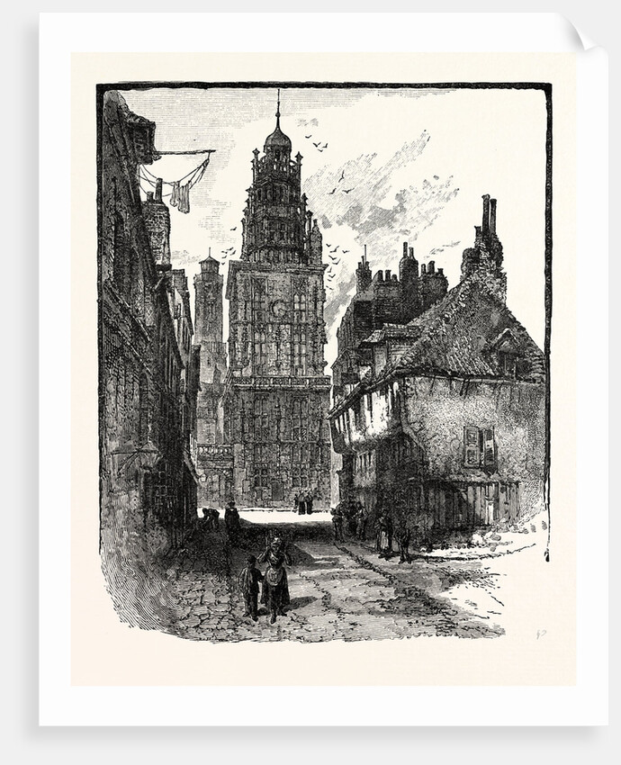 View in Calais: Rue De La Citadelle Showing the Belfry by Anonymous