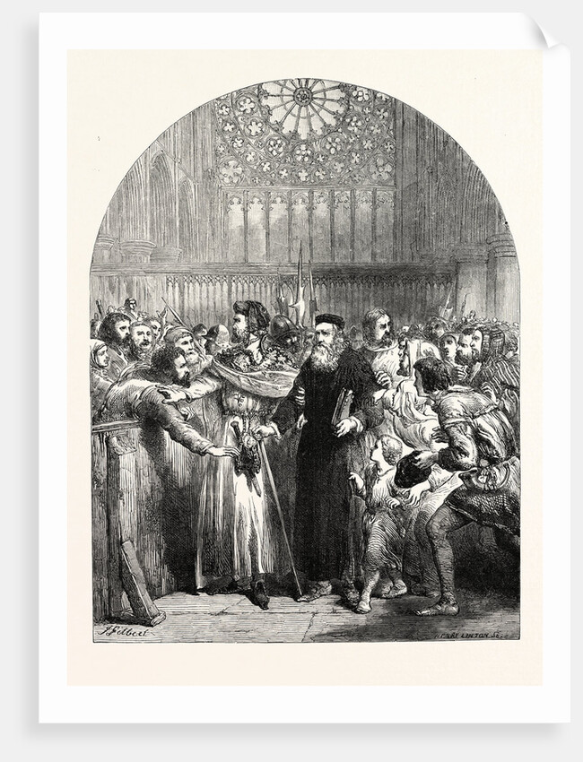 John Wycliffe Appearing in St. Paul's Cathedral to Answer the Charge of Heresy by Anonymous
