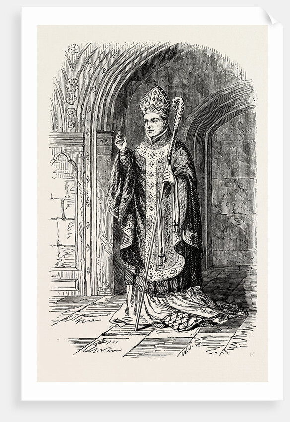 Costume of Bishop of the 14th Century. by Anonymous