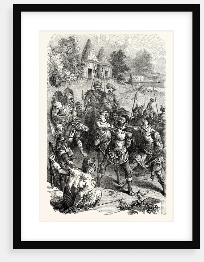 Roman Centurion Captured by British Warriors by Anonymous