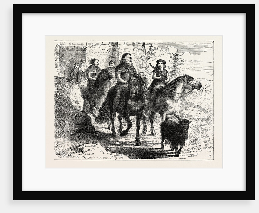 Atheling or Young Noble Riding with His Attendants. by Anonymous