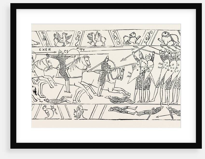The Warriors of Hastings from the Bayeux Tapestry by Anonymous