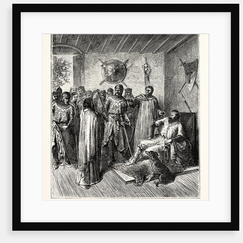 The Harper in the Baron's Hall 12th Century by Anonymous