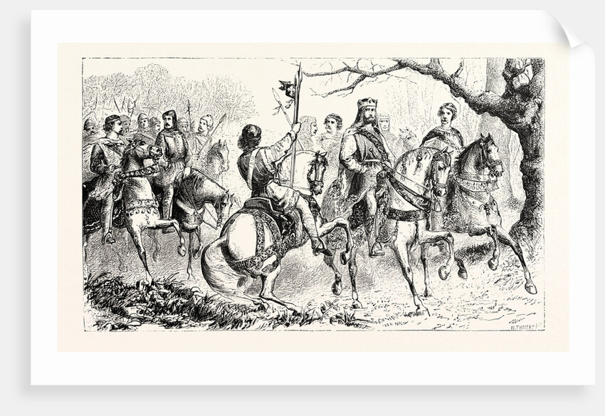 King John and His Retinue in the Forest. by Anonymous