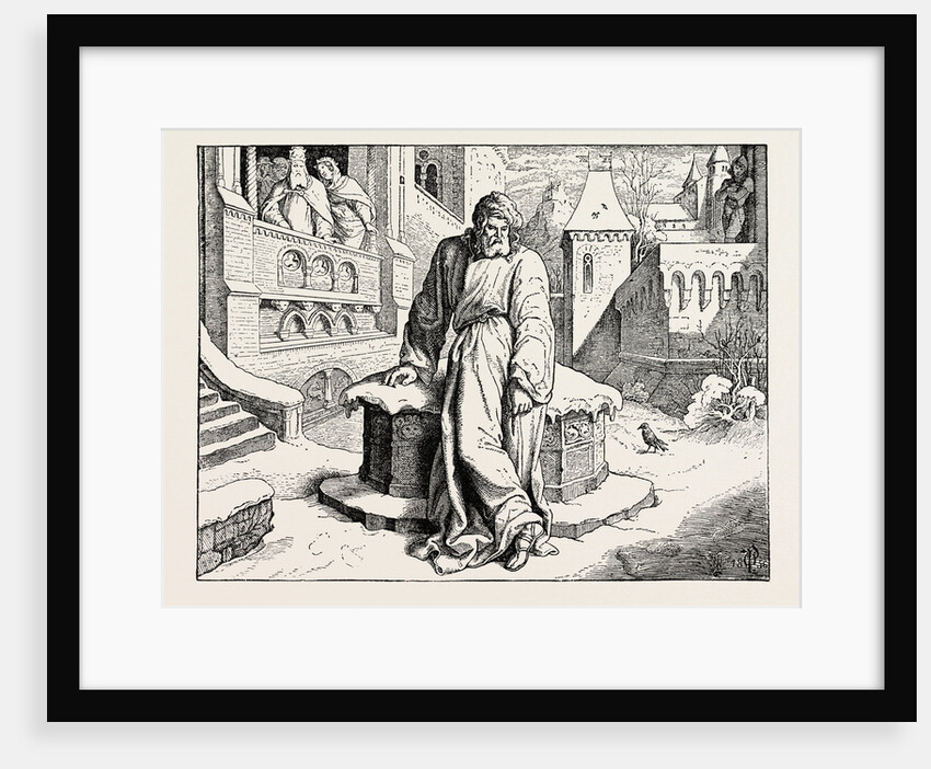 Henry IV. In the Courtyard of the Pope at Canossa. by Anonymous