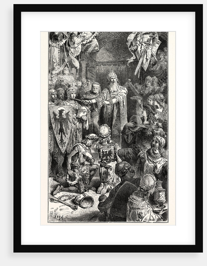 The Great Emperor Frederick Barbarossa Holds His Court at Mayence. by Anonymous