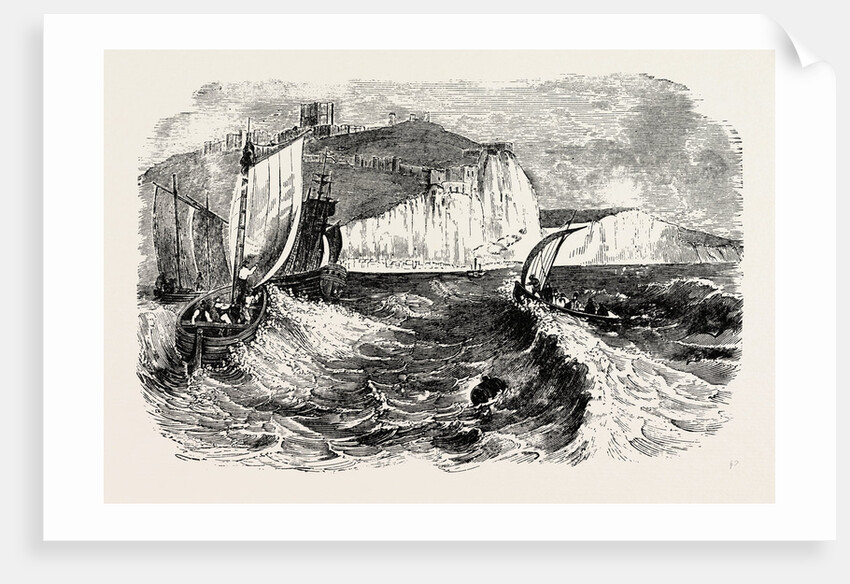 Dover Castle and Cliffs. by Anonymous