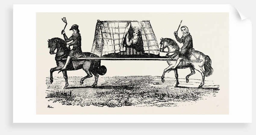 Queen Isabella Travelling in a Litter. From an Old Ms. by Anonymous