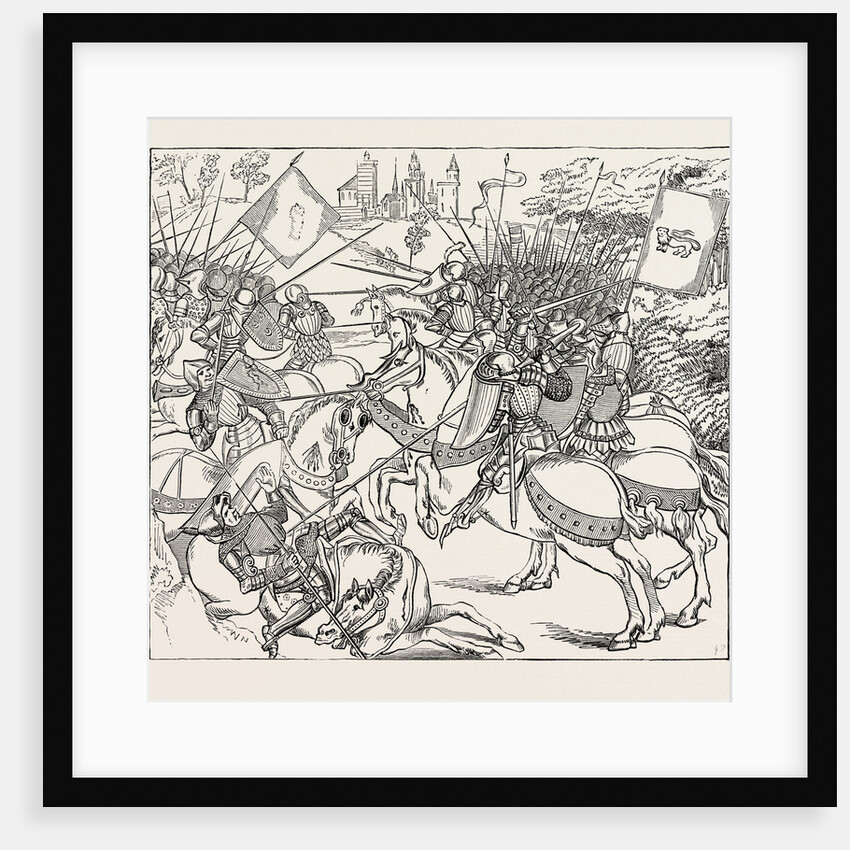 The Battle of Creçy from an Illuminated Copy of Froissart's Chronicles. by Anonymous