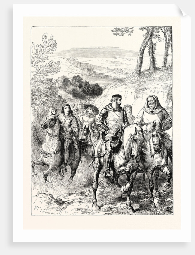 Chaucer's Pilgrims Travelling to Canterbury. by Anonymous