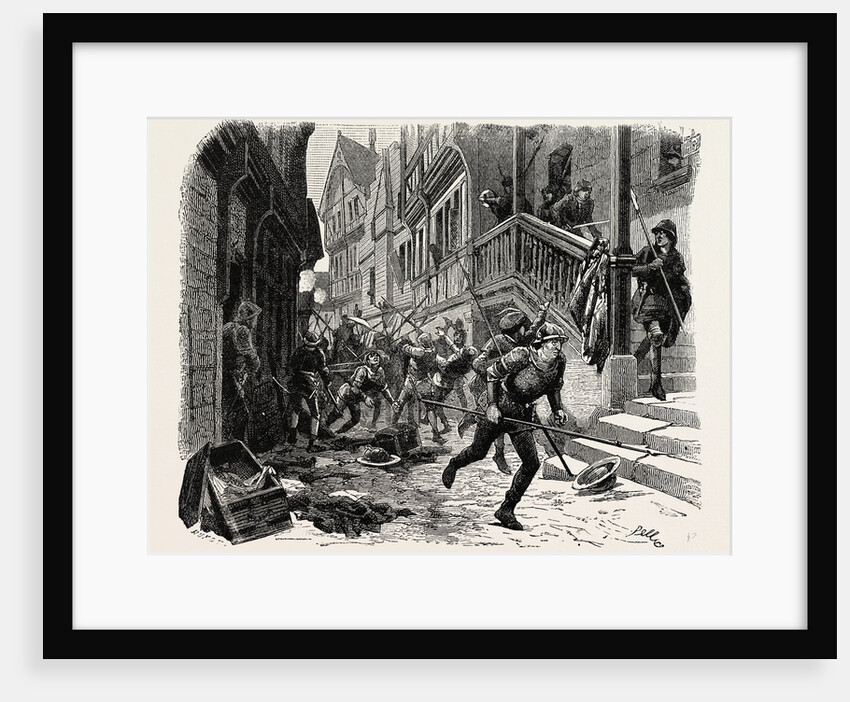 Street Fighting Burgundians and Armagnacs. by Anonymous