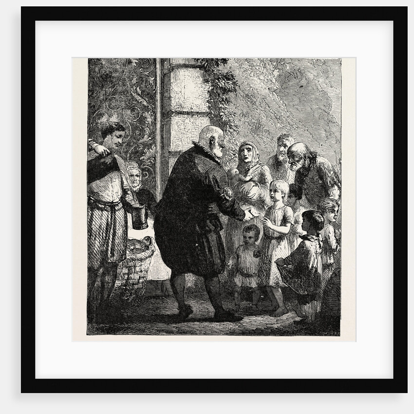 Old English Customs: Relieving the Poor at the Gate. by Anonymous