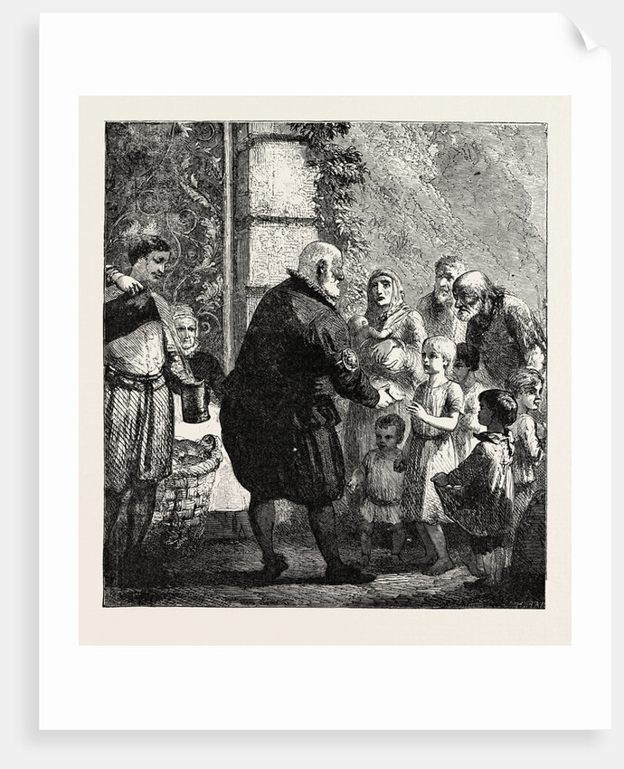 Old English Customs: Relieving the Poor at the Gate. by Anonymous