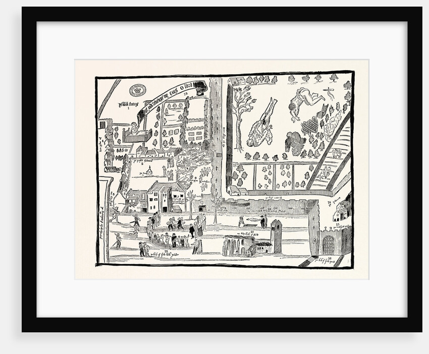 Edinburgh: Rough Sketch of the Kirk-of-Field February 1567 Taken Hastily for the English Court by Anonymous