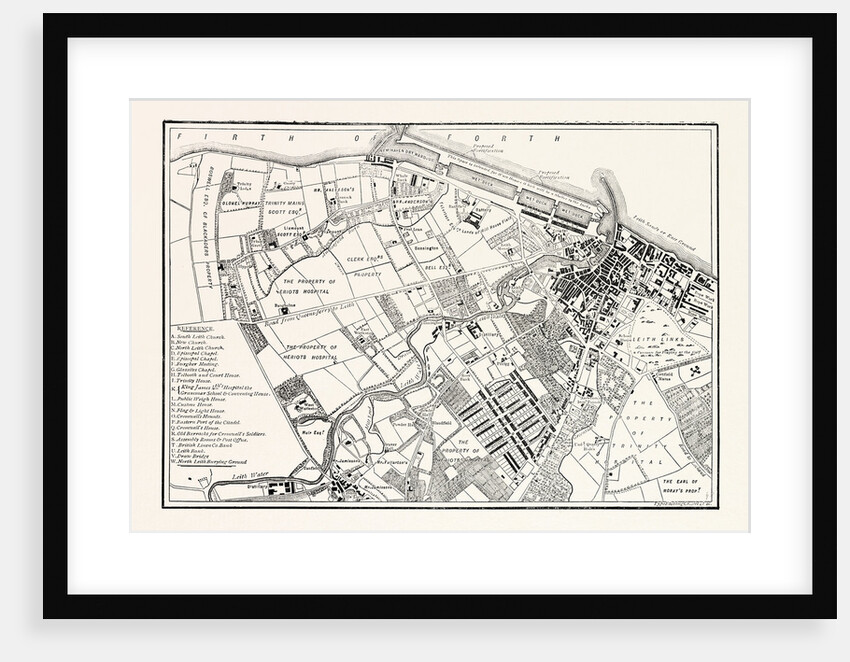 Edinburgh: Plan of Leith Showing the Proposed New Docks 1804 by Anonymous