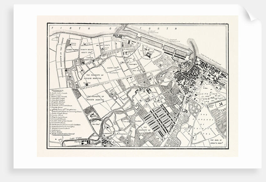 Edinburgh: Plan of Leith Showing the Proposed New Docks 1804 by Anonymous