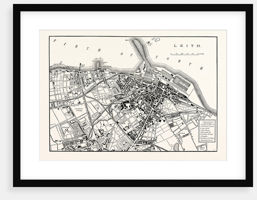 Edinburgh: Plan of Leith 1883 by Anonymous