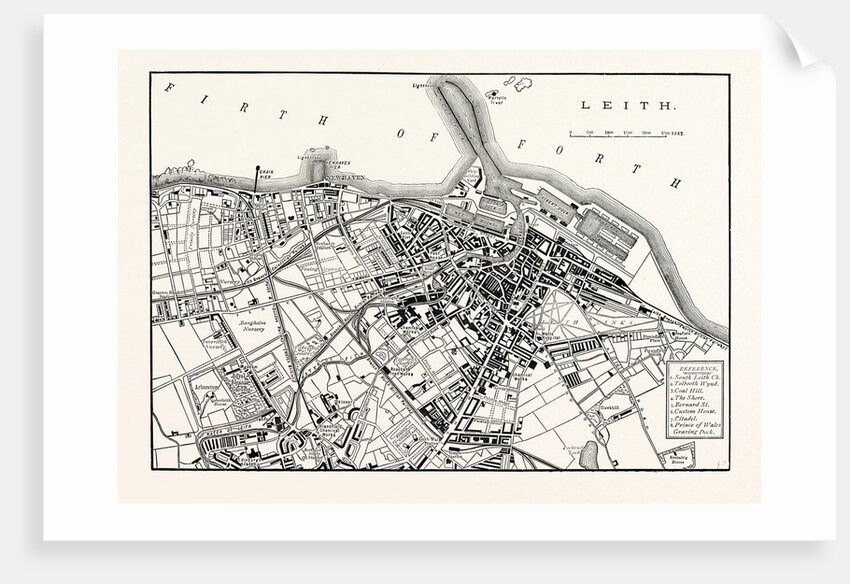 Edinburgh: Plan of Leith 1883 by Anonymous
