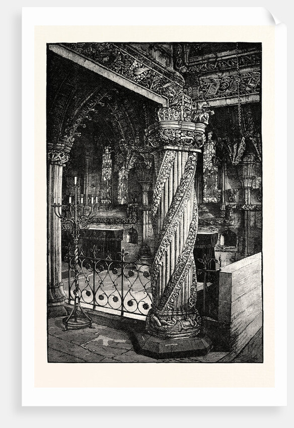 Edinburgh: Roslin Chapel: The 'Prentice Pillar by Anonymous