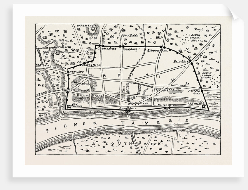 Plan of Roman London by Anonymous