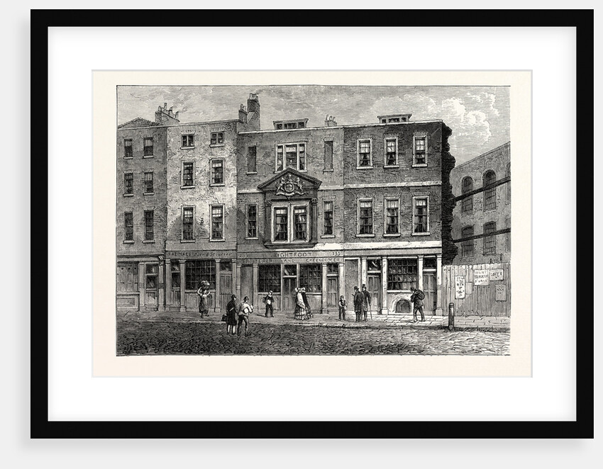 Old Houses in Fetter Lane West Side Near the Record Office from a Drawing by Shepherd 1853 London by Anonymous