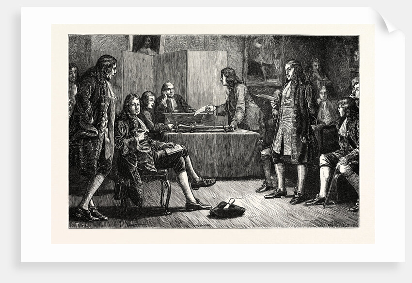 A Meeting of the Royal Society in Crane Court London by Anonymous