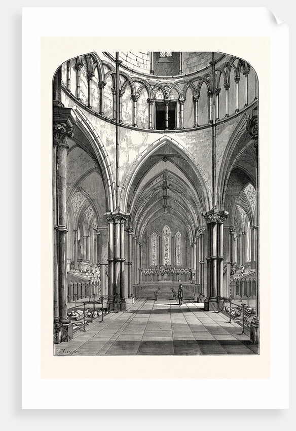 Interior of the Temple Church 1870 London by Anonymous