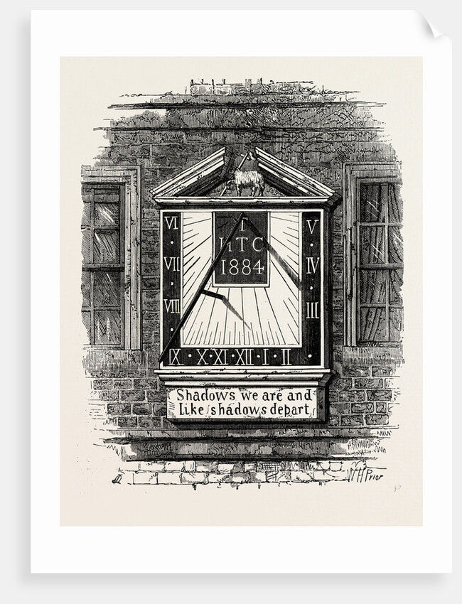 Sun-Dial in the Temple 1885 London by Anonymous