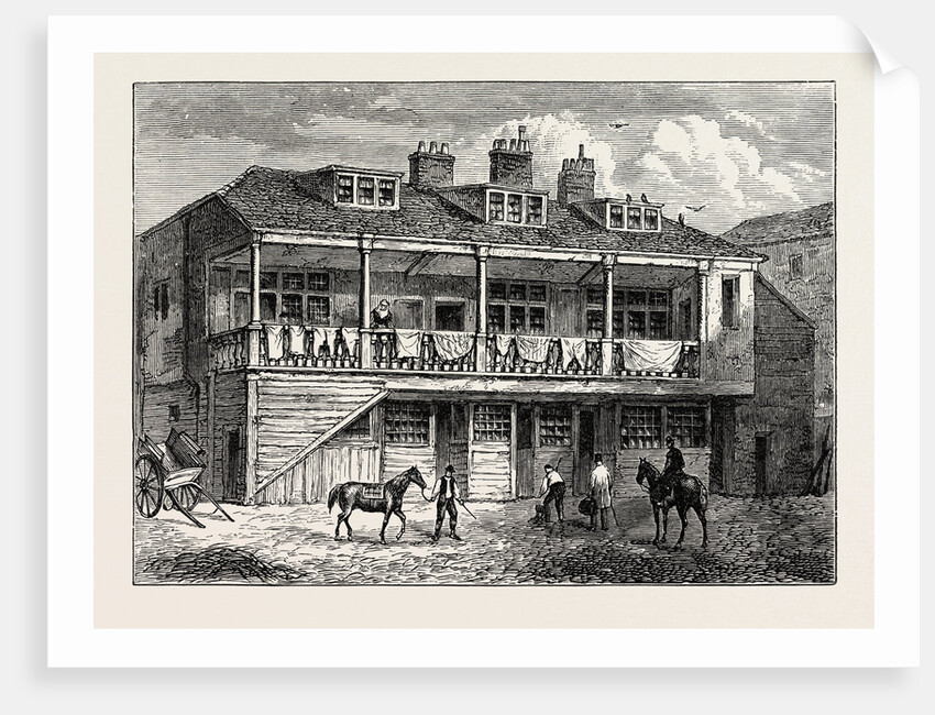 Yard of the Black Lion Whitefriars London by Anonymous