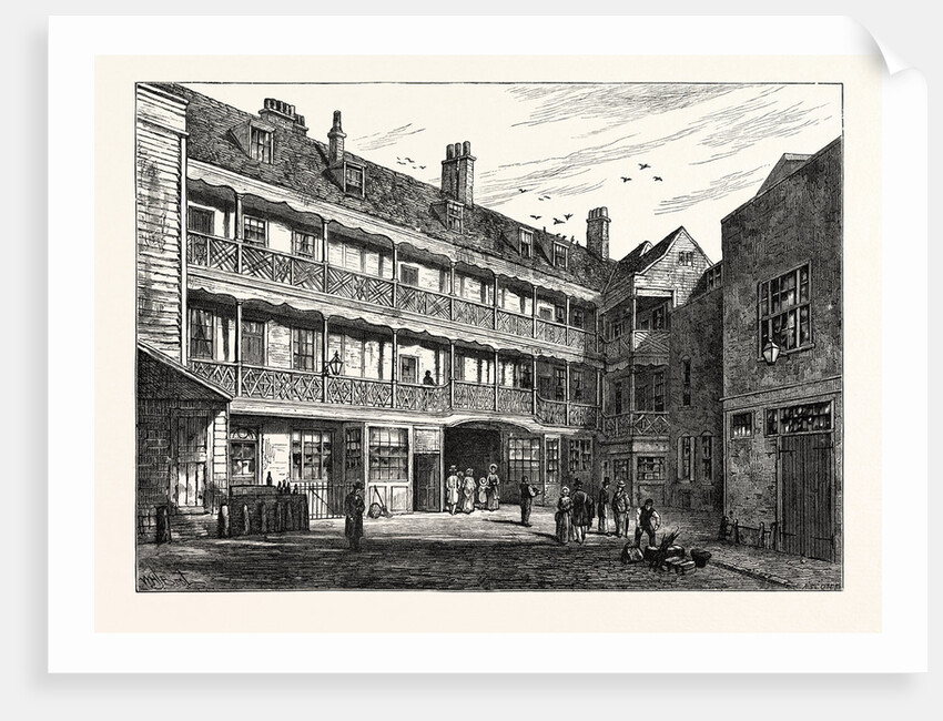 The Inner Court of the Old Belle Sauvage London by Anonymous