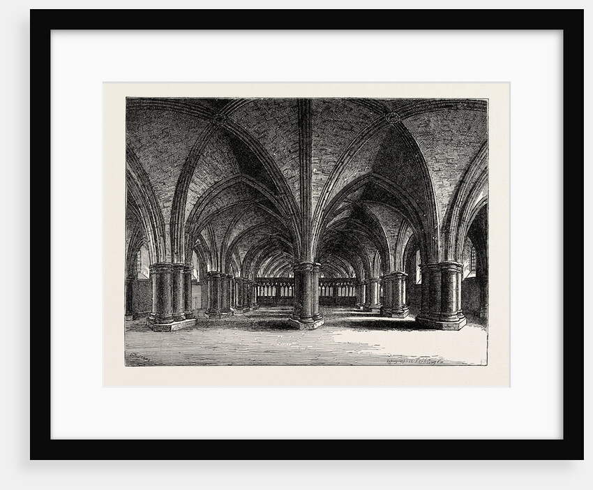 The Church of St. Faith the Crypt of Old St. Paul's from a View by Hollar London by Anonymous