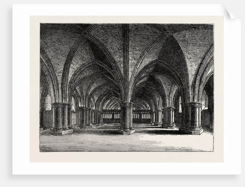 The Church of St. Faith the Crypt of Old St. Paul's from a View by Hollar London by Anonymous