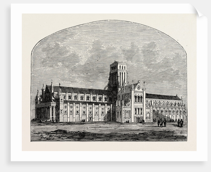 St. Paul's after the Fall of the Spire from a View by Hollar London by Anonymous