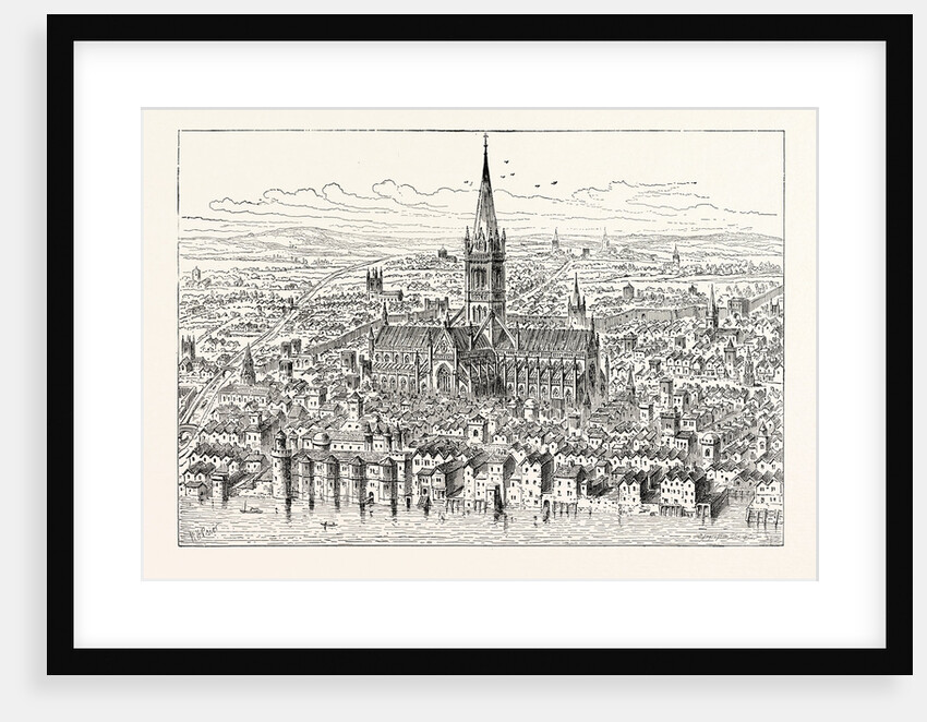 St. Paul's and the Neighbourhood in 1540 London by Anonymous